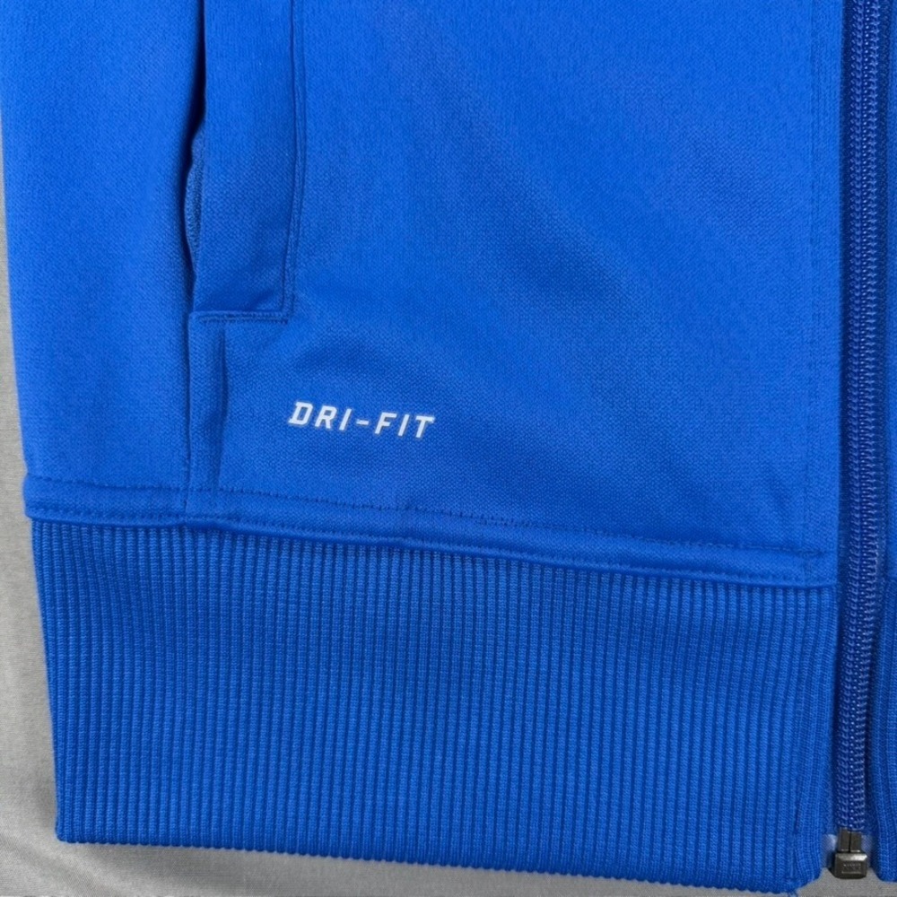 Nike Dri-FIT Track Jacket Small Blue White Full Zip Athletic Warm Up Jacket S - Picture 7 of 9